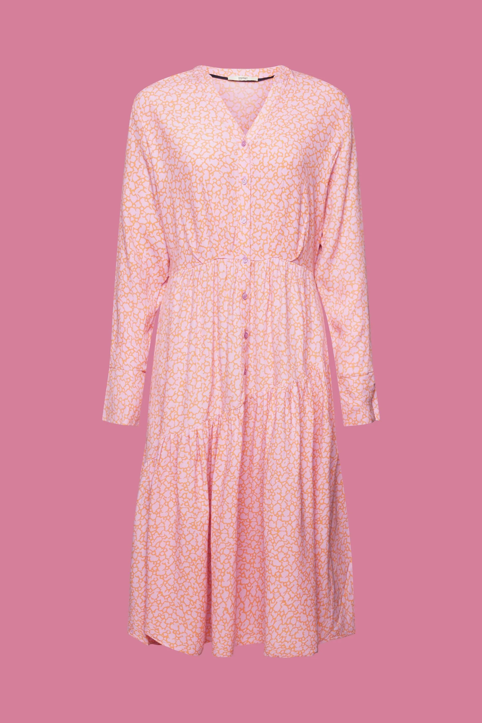 Abito midi con stampa floreale allover