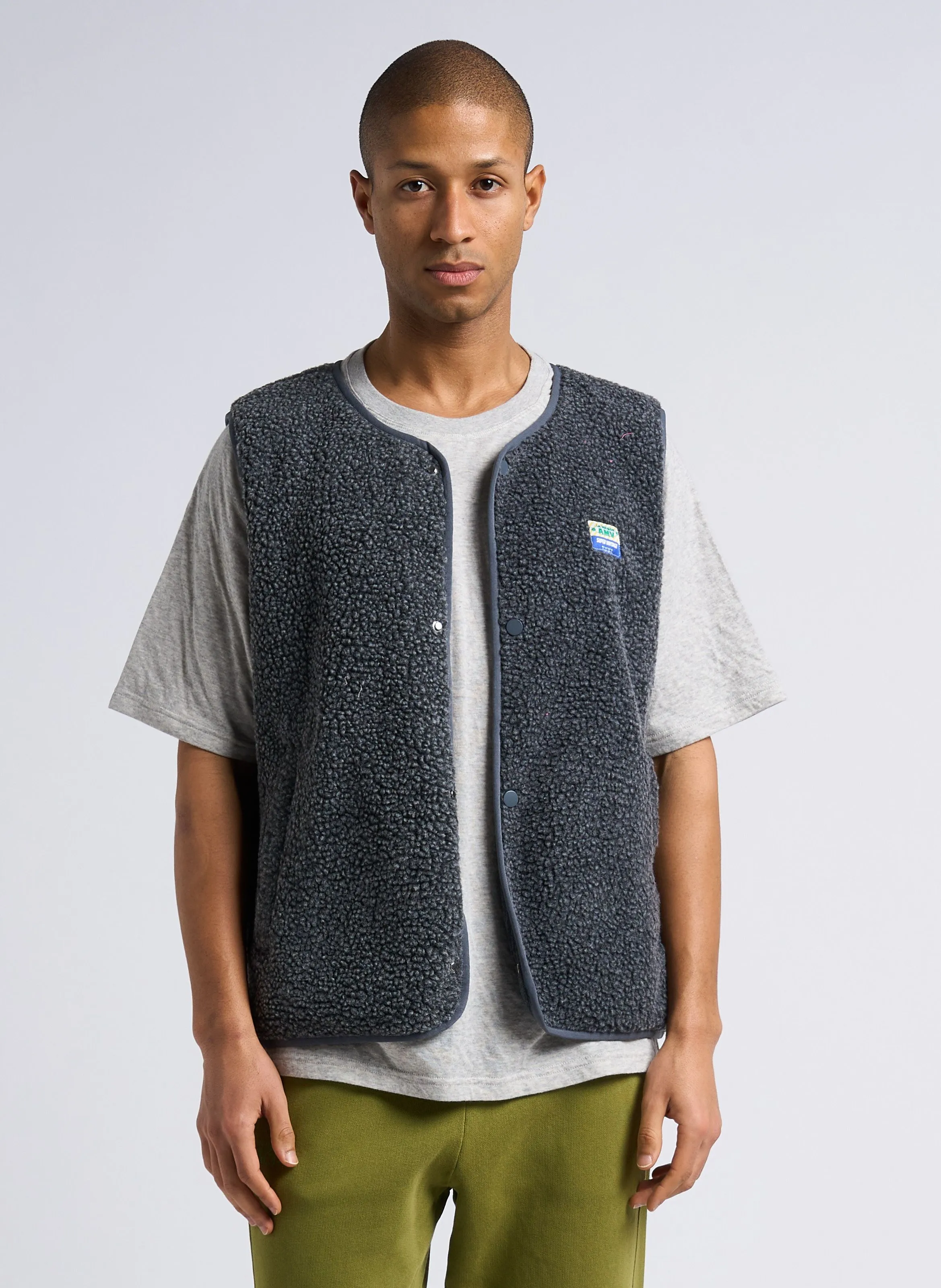  AMERICAN VINTAGE   HOKTOWN - Giacca scollo tondo in sherpa | Grigio