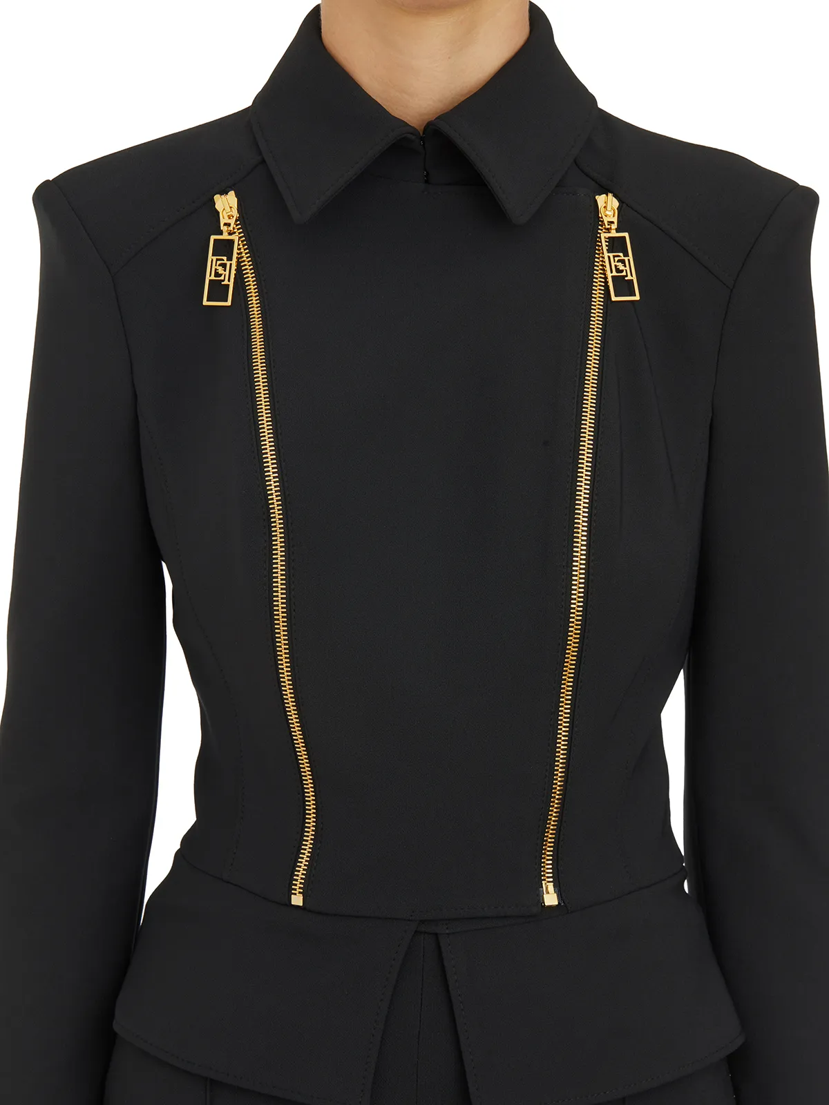 ELISABETTA FRANCHI  GIACCA IN CREPE STRETCH 