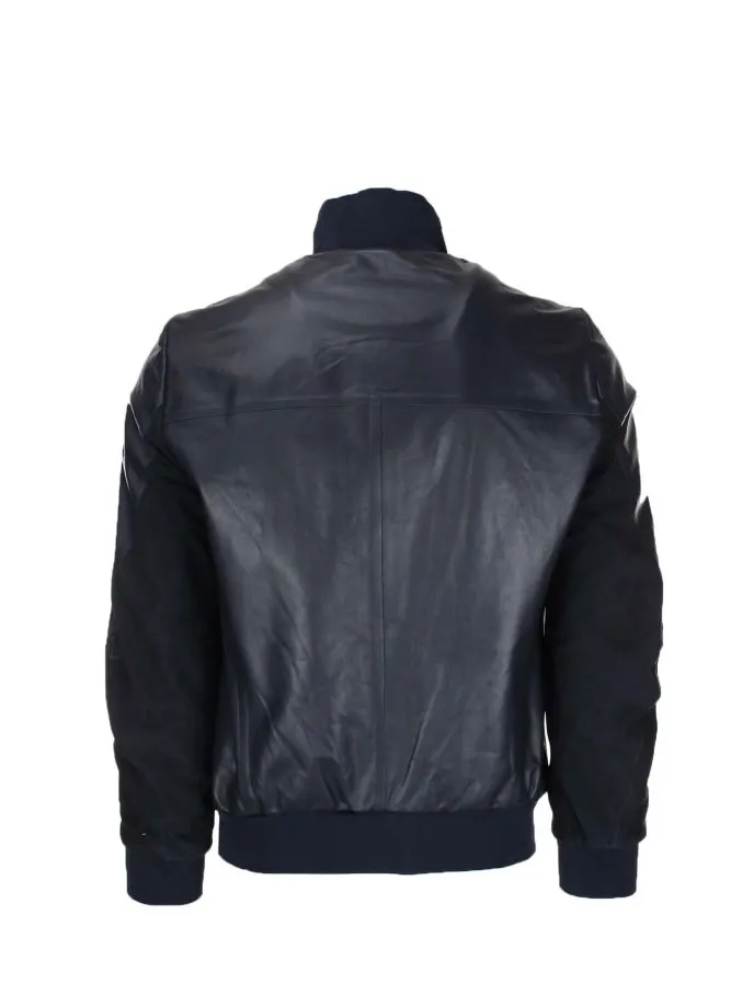 Giubbotto bomber in pelle e renna POZ