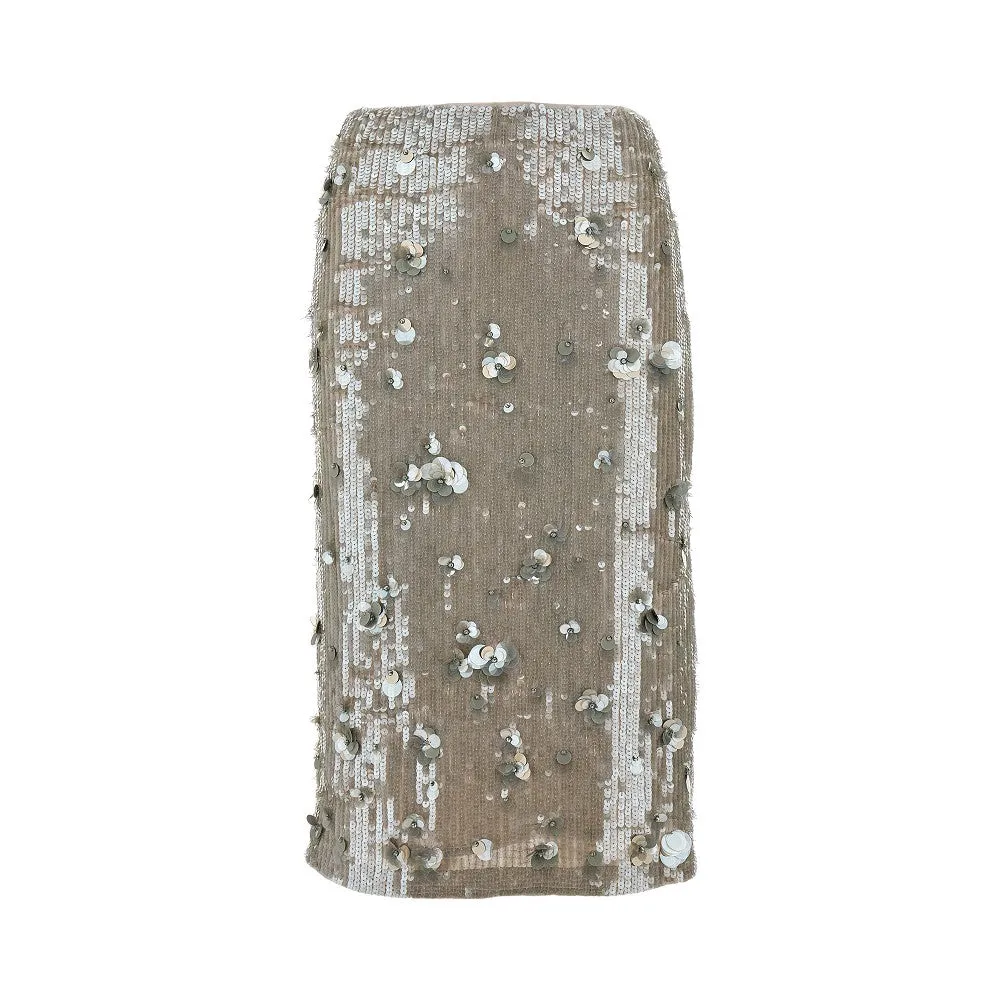 Gonna longuette in paillettes 'Glow'