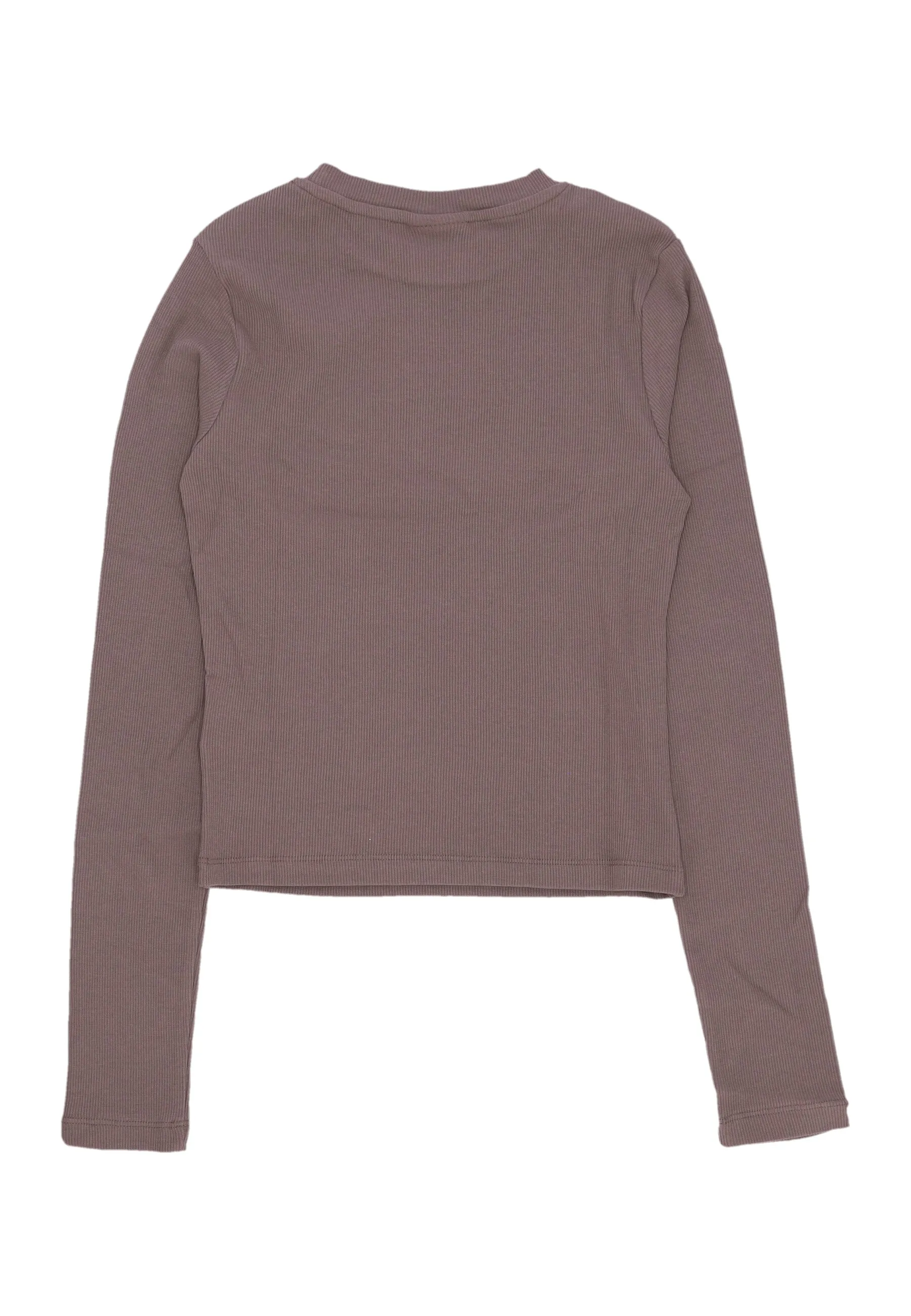 Maglietta Manica Lunga Donna W Small Signature Short L/s Rib Taupe
