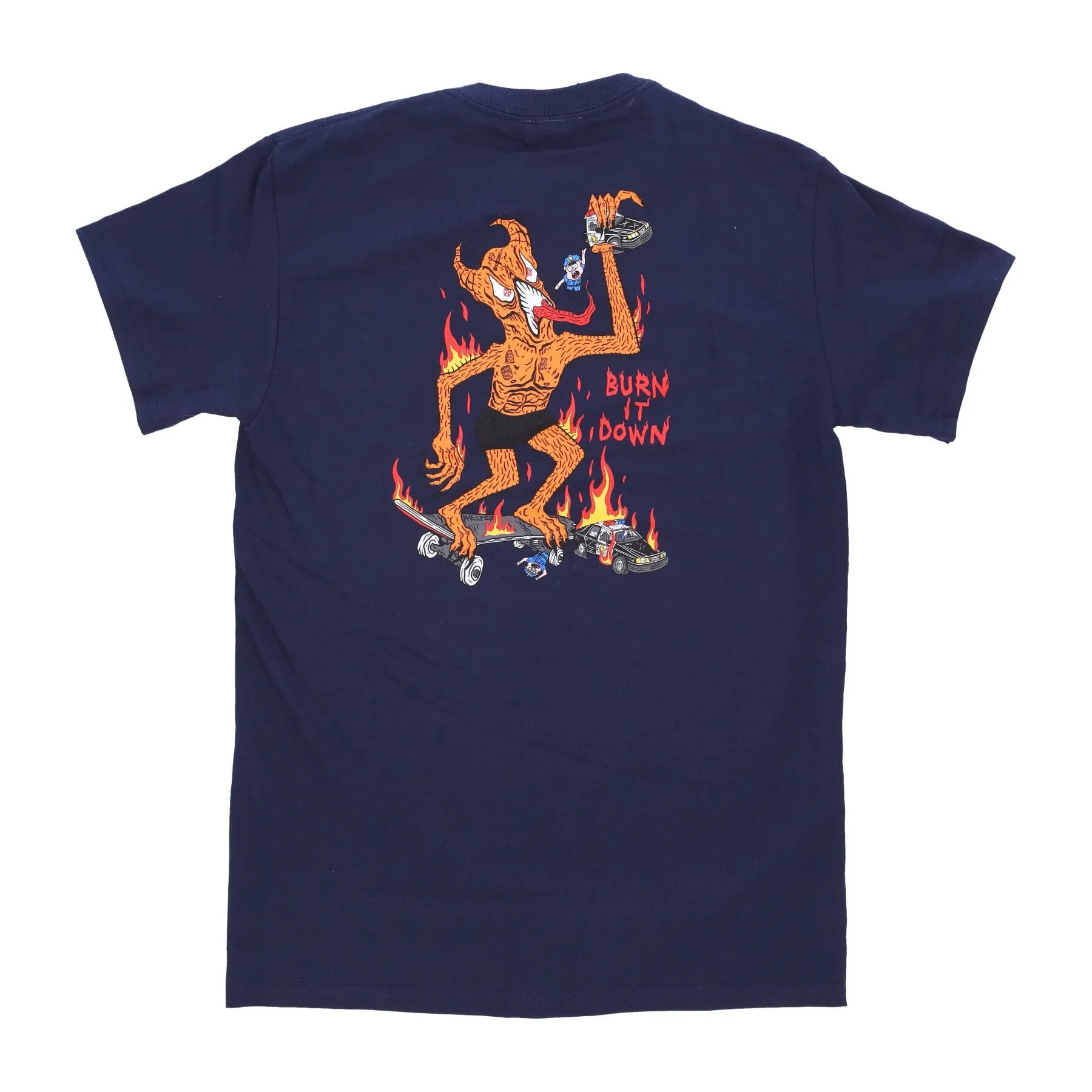 Maglietta Uomo Burn It Down Tee Navy
