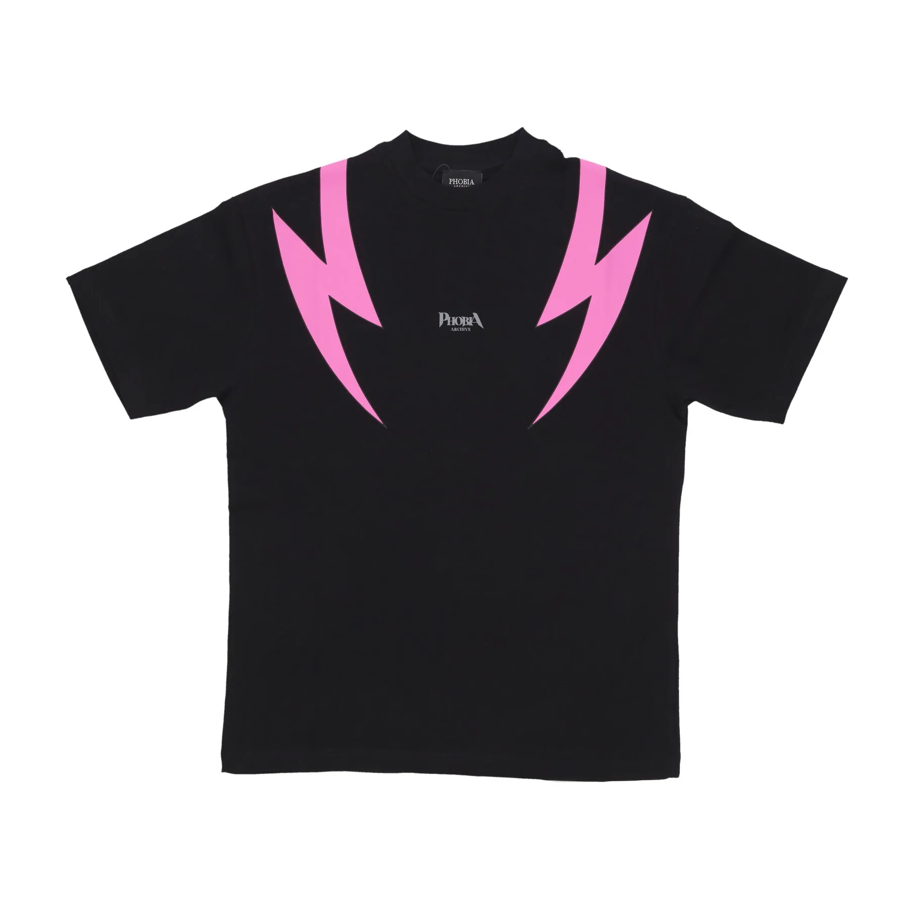 Maglietta Uomo Screaming Skulls Print Tee Black/pink