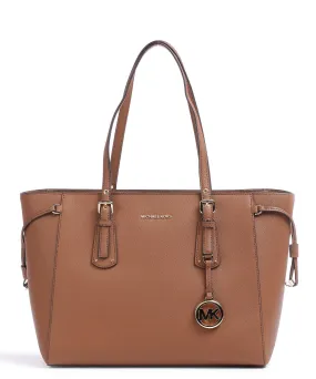  Michael Kors Voyager Borsa shopper 13″ pelle di vacchetta grana marrone  